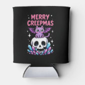 Merry Creepmas Cat Pastel Goth Christmas Skull T-S Blikjeskoeler (Voorkant)