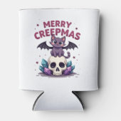 Merry Creepmas Cat Pastel Goth Christmas Skull T-S Blikjeskoeler (Voorkant)
