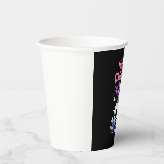 Merry Creepmas Cat Pastel Goth Christmas Skull T-S Papieren Bekers (Rechts)