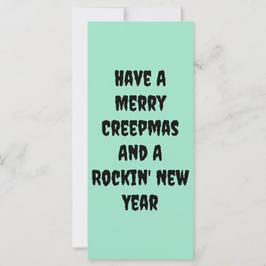Merry Creepmas Coffin Holiday Flat Card (Achterkant)