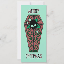 Merry Creepmas Coffin Holiday Flat Card
