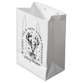 Merry creepmas enge bos dier esthetiek medium cadeauzakje (Voorkant Gekanteld)
