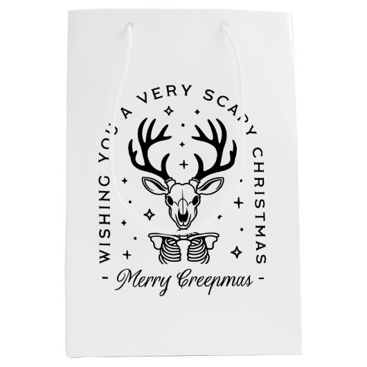 Merry creepmas enge bos dier esthetiek medium cadeauzakje (Voorkant)