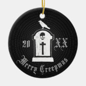 Merry Creepmas — headstone Keramisch Ornament (Voorkant)