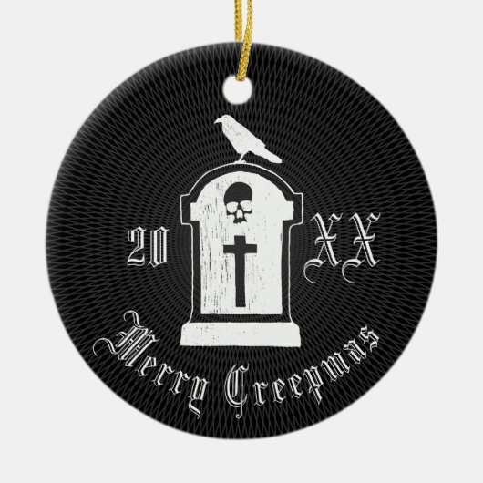 Merry Creepmas — headstone Keramisch Ornament (Voorkant)