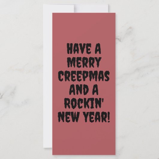 Merry Creepmas Holiday Flat Card (Achterkant)