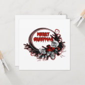 Merry Creepmas Horror-kerstkaartje Kaart (Voorkant / Achterkant in situ)