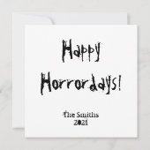 Merry Creepmas Horror-kerstkaartje Kaart (Achterkant)