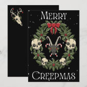 Merry Creepmas-kaart Feestdagenkaart (Voorkant / Achterkant)