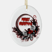 Merry Creepmas-kerstagenda Keramisch Ornament (Rechts)