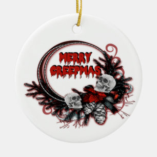 Merry Creepmas-kerstagenda Keramisch Ornament