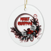 Merry Creepmas-kerstagenda Keramisch Ornament (Links)