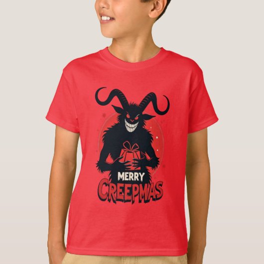 Merry Creepmas Krampus Holiday T-shirt (Voorkant)