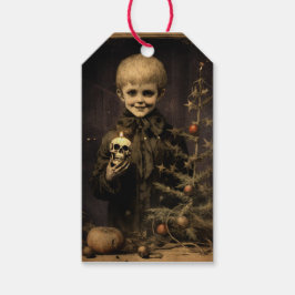 Merry Creepmas Spooky Boy Gothic  Cadeaulabel