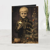 Merry Creepmas Spooky Boy Gothic  Kaart (Voorkant)
