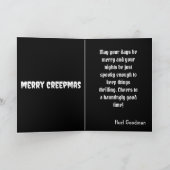 Merry Creepmas Spooky Boy Gothic  Kaart (Binnen)