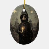 Merry Creepmas Spooky Boy Gothic  Keramisch Ornament (Voorkant)