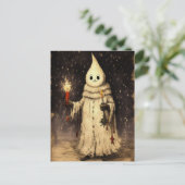 Merry Creepmas Spooky Ghost Gothic  Briefkaart (Staand voorkant)