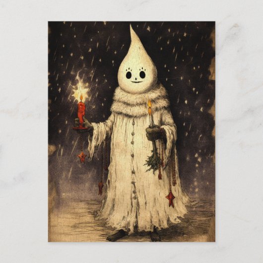 Merry Creepmas Spooky Ghost Gothic  Briefkaart (Voorkant)