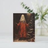 Merry Creepmas Spooky Ghost Gothic  Briefkaart (Staand voorkant)