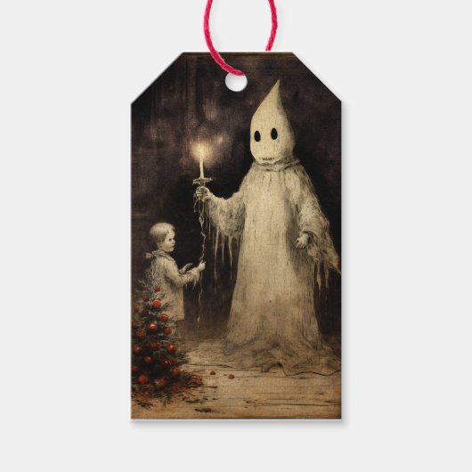 Merry Creepmas Spooky Ghost Gothic  Cadeaulabel (Voorkant)