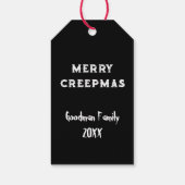Merry Creepmas Spooky Ghost Gothic  Cadeaulabel (Achterkant)