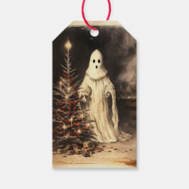 Merry Creepmas Spooky Ghost Gothic  Cadeaulabel