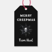 Merry Creepmas Spooky Ghost Gothic Cadeaulabel (Achterkant)