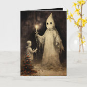 Merry Creepmas Spooky Ghost Gothic  Kaart (Gele Bloem)