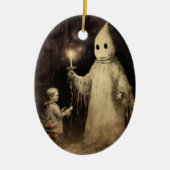 Merry Creepmas Spooky Ghost Gothic  Keramisch Ornament (Voorkant)