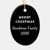 Merry Creepmas Spooky Ghost Gothic  Keramisch Ornament (Achterkant)