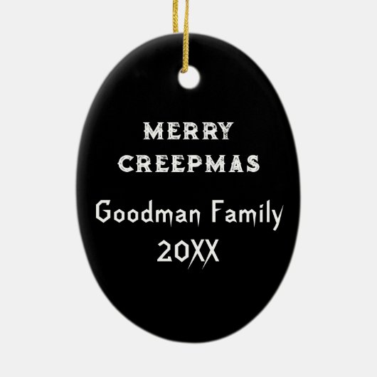 Merry Creepmas Spooky Ghost Gothic Keramisch Ornament (Achterkant)