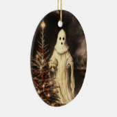 Merry Creepmas Spooky Ghost Gothic  Keramisch Ornament (Rechts)
