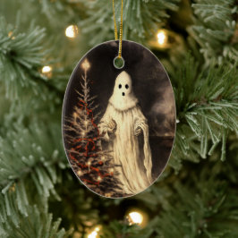 Merry Creepmas Spooky Ghost Gothic  Keramisch Ornament