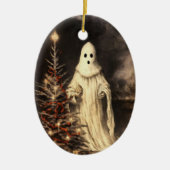 Merry Creepmas Spooky Ghost Gothic  Keramisch Ornament (Voorkant)