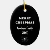 Merry Creepmas Spooky Ghost Gothic  Keramisch Ornament (Achterkant)