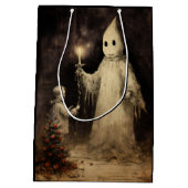 Merry Creepmas Spooky Ghost Gothic  Medium Cadeauzakje (Achterkant)