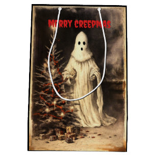 Merry Creepmas Spooky Ghost Gothic  Medium Cadeauzakje