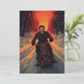 Merry Creepmas  Spooky Horror Feestdagenkaart (Staand voorkant)