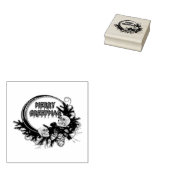 Merry Creepmas Wood Art Stamp Horror Holiday Gift Rubberstempel (Gestempeld)