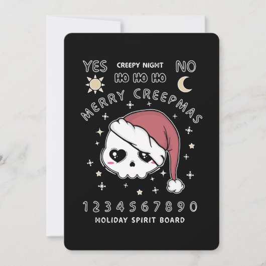 Merry Creepsmas Spirits Board Feestdagenkaart (Voorkant)