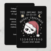Merry Creepsmas Spirits Board Feestdagenkaart (Voorkant / Achterkant)