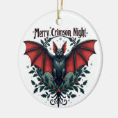 Merry Crimson Night Christmas Bat Ornament (Links)