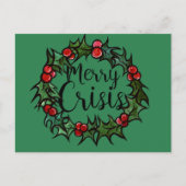 Merry Crisis Briefkaart (Voorkant)