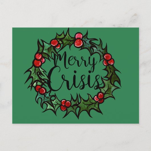 Merry Crisis Briefkaart (Voorkant)