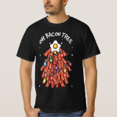 Merry Crispness Oh Bacon Tree BBQ Ugly Kerstmis T-shirt (Voorkant)