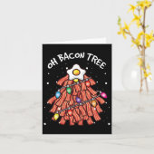 Merry Crispness Oh Bycon Tree BBQ Ugly Christmas S Kaart (Gele Bloem)