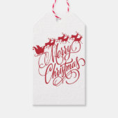 Merry Cristmas renos Cadeaulabel (Voorkant)