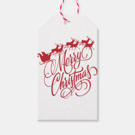 Merry Cristmas renos Cadeaulabel