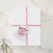 Merry Cristmas renos Cadeaulabel (Met Touw)